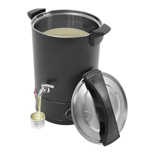 Wax Melter for Candle Making - 12L/3.17Gal Electric Candle Wax Melter Adjustable Temperature, Non Clogging and Easy to Clean for Melting Wax, Boiling Water, Making Tea and DIY Hobbies (Black)