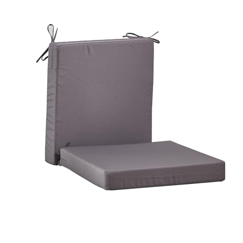 SAMTY-20-x-18-Inch-Outdoor-Chair-Cushions-for-Patio-Furniture-UV-Resistant-Non-Slip-Waterproof-Replacement-Patio-Seat-Cushion-with-Ties-Set-of-2-Dark-Grey SAMTY 20 x 18 Inch Outdoor Chair Cushions for Patio Furniture UV Resistant Non Slip Waterproof Replacement Patio Seat Cushion with Ties Set of 2, Dark Grey - Image 1