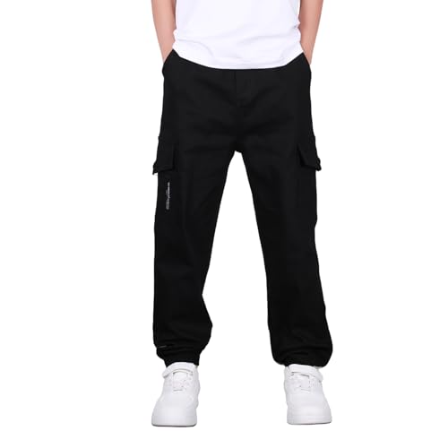 Boys' Functional Cargo Pants - Elastic & Breathable, with Flexibility and Multiple Pockets - Ideal for Kids, Teens