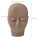 Lash Mannequin Head High Simulation Reusable Eyelash Extension Practice Mannequin with Replaceable Eyelids for Beauty Training Dark Brown Light Brown Pink 3pcs