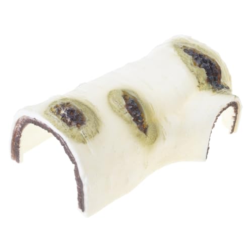 Reptile Hideout Tortoise Resin Birch Log Cave Safe for Lizards Scorpions