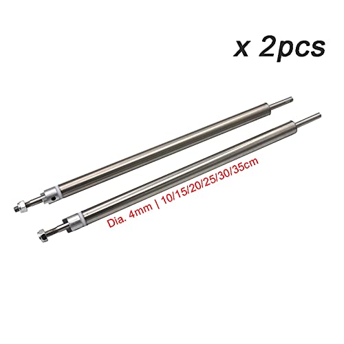 MKVAXR Juego de ejes transmisión y tubérculos manga for barco a control remoto, 2 uds., 4mm, accesorio piezas Eje de transmisión de hélice marina(Shaft 15 Sleeve 10cm) - imagen 3