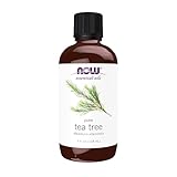 NOW Essential Oils, Tea Tree Oil, Cleansing Aromatherapy Scent, Steam Distilled, 100% Pure, Vegan, Child Resistant Cap, 4-Ounce