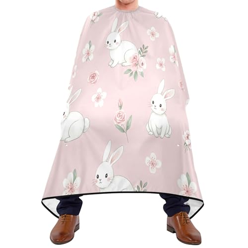 Burbuja Bunny Capa de Barbero, Capa para Corte de Pelo con Cuello Ajustable Impermeable de Poliéster para Salon para Adultos Unisex miniatura 2