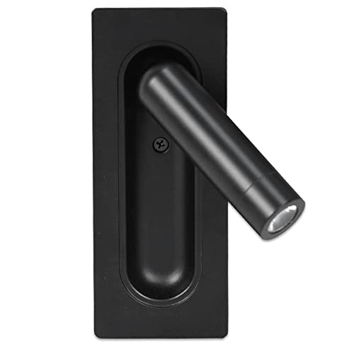 Lampada da Parete da Incasso per Interni, faretto da Lettura a LED con Protezione per Gli Occhi, semplici faretti da Parete per la casa, Luce da Lettura Notturna in Alluminio, per Camera da Letto