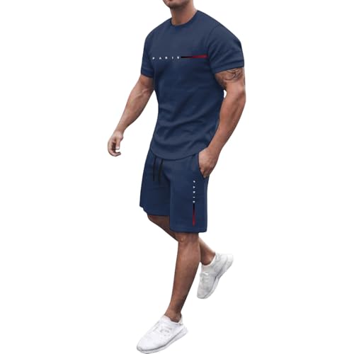 Ensemble jogging homme sport 2 pièces vêtement coton sweat capuche pantalon casual