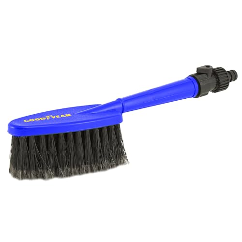 Goodyear Water Flow Brush With Switch Quick Connecter - water Flow With Switch Quick Connecter | size: 31 * 6.5cm | Material: Pvc Bristle Pp Brush Pad | Adjustable Spray Nozzle | Ergonomic Handle