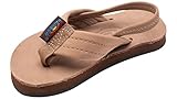 Rainbow Sandals Kid's Single Layer Premier Leather Sandals, Dark Brown, w/backstrap Kid's 9-10 B(M) US