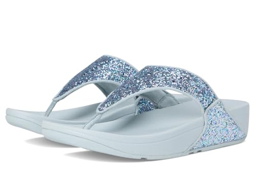 Image of FitFlop Lulu Multi-Tonal Glitter Toe-Post Sandals
