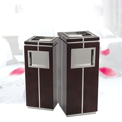 BODHIS Mülleimer für den Außenbereich, Mülleimer für den Außenbereich mit Aschenbecher, vertikale Mülleimer, Mülleimer mit großer Kapazität für Abfalleimer im Innenbereich – Bild 4