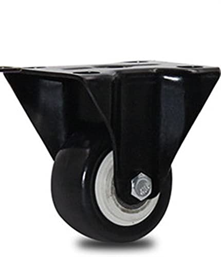 Roulettes pivotantes caoutchouc 50mm noires pour chariot de transport