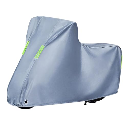 GAOXIAO Funda para Motocicleta Exterior Impermeable, Funda para Moto Scooter XXL, Cubierta de Moto Protección Outdoor Indoor, Universal Scooter Cubre Polvo Nieve Lluvia Grey L