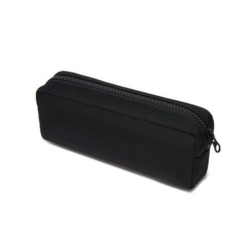 Image of Color Pencil Case Simple Oxford Fabric Bag for Student Lightweight Design (Black,Oxford Fabric)