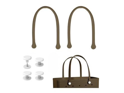 Image of Replacement Straps for Large Rubber Beach Bag, Replacement Handles with 4 Snaps for Rubber Beach Bag, EVA Bag Strap Replacement, Beach Bag Repair Kit