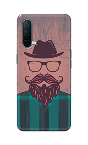 Image of PRINTFIDAA Man Icon with Beard Shirt Hipster Printed Designer Hard Case for OnePlus Nord CE 5G (2021), OnePlus Nord Core Edition 5G (2021) Back Cover -(e) RPM1001