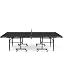 Killerspin MyT7 Blackstorm Outdoor Table Tennis Table, Weather Resistant Foldable Table for Outdoor Use, Waterproof with Clip-on Net and Post System - Black