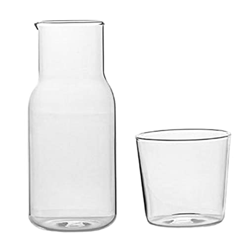 COLLBATH 1 Set One Person Drinking Glass Highball Drinking Clear Container with Lid Transparent Water Jug Clear Mugs Coffee Cup Breakfast Drink Night Water Glasses with Lids Milk