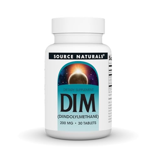 Source Naturals DIM Diindolylmethane 200mg with BioPerine Vitamin E & More - 30 Tablets