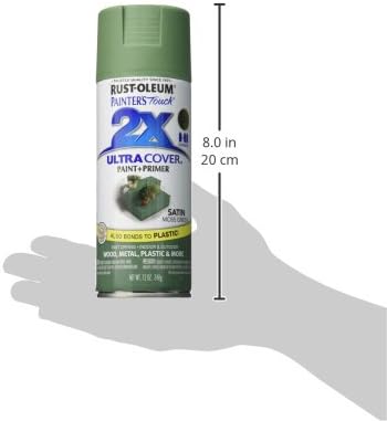 Miniatura 11 de Rust-Oleum 249071 Painter's Touch 2X Ultra Cover - Pintura en aerosol, 12 onzas, verde musgo satinado (paquete de 2)
