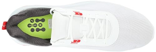 PUMA Puma Golf Men's Fusion Crush Sport Wide Golf Shoe, Puma White-Dark Coal, 10.5