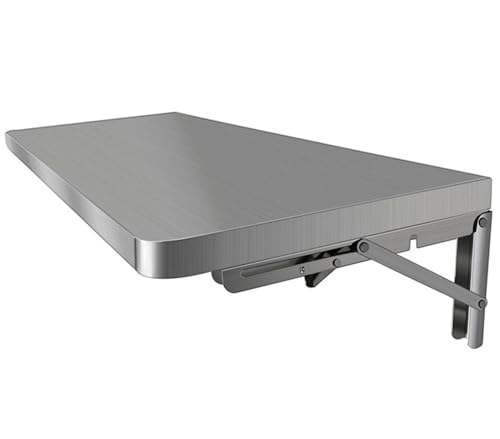 Table pliante murale 60x30 cm en acier inoxydable pour cuisine