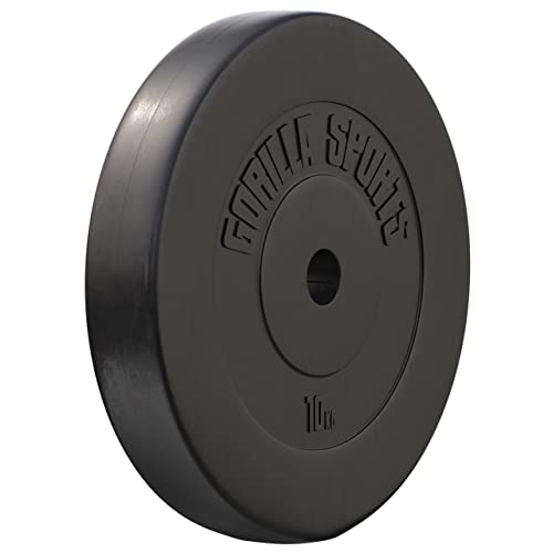 GORILLA SPORTS® - Disco de pesas vinilo (10 kg)