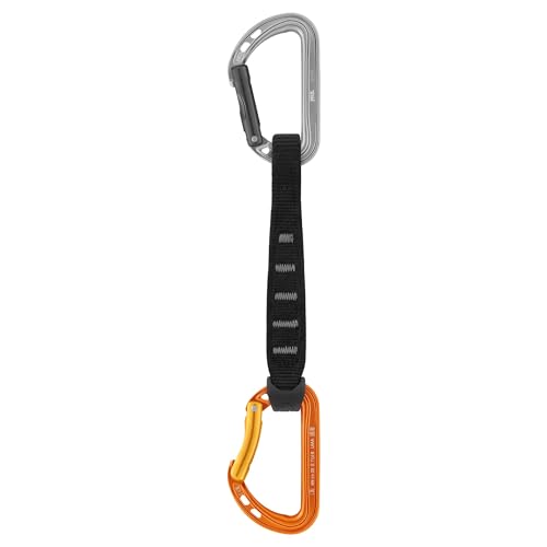 Petzl, Spirit Express, Aplazamiento Ligero Y Multipropósito, Naranja/Negro/Gris, 17Cm, Adulto Unisex