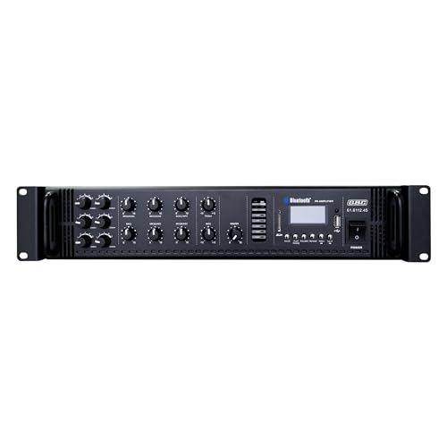 GBC Amplificatore professionale, amplificatore audio bluetooth, a 6 zone con lettore mp3, amplificatore bluetooth