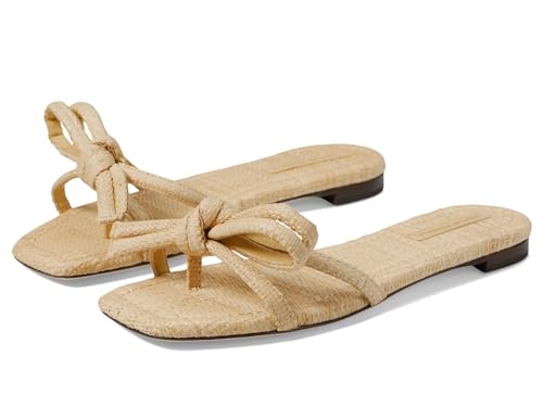 Image of Loeffler Randall Women's Hadley Leather Bow Flat Sandals