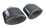 carbon endrohre 70mm Kompatibel mit AUDI S3 S4 S5 S6 S8 RS R8 BMW VW Golf GTI