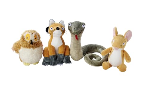 Simba 109293107 - Gruffalo Plüschtiere - Die Charaktere von Gruffalo als Kuscheltiere, Wählen Sie zwischen Fuchs, Schlange, Eule und Maus, 18 cm, Ab 0 Monaten, Zufällige Auswahl, 1 Stück
