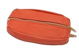 monedero naranja maletas Doble cremallera. Van Der Rich ® - Monedero Cremallera en Ambos Lados con Llavero Piel de Cordero - Mujer - Hombre (Naranja 3)