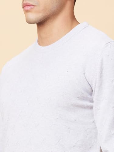 Image of Being Human Self Design Grey Round Neck Sweater