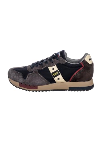 Blauer Scarpe Sneaker Queens In Suede Dark Brown/Tessuto Blue Navy U24Bu10 F3Queens01 41