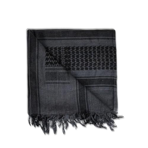 Image of Cotton Shemagh Keffiyeh Scarf - Lightweight Tactical Desert Head Neck Wrap, Sun Protection Outdoor Scarf for Summer Hiking