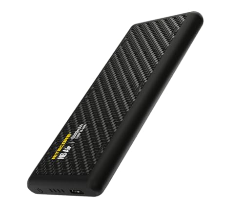 Nitecore Powerbank NB Air - 5000 mAh, 86 g, IPX7, boîtier en carbone, Noire