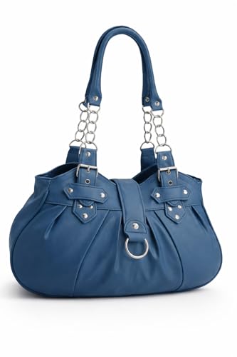 Eye Catch EyeCatchBags - Huron Faux Leather Womens Shoulder Bag Handbag, Teal, One Size
