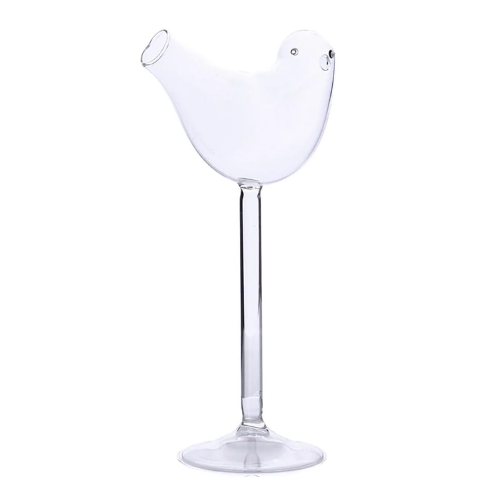 Creative Bird-Shaped Cocktail Glass - Transparent Highball Drinking Cup for Wine Cocktails