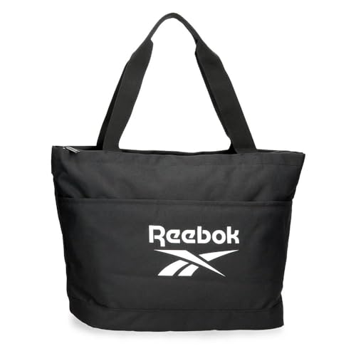 Reebok Ashland Bolso Tote Negro 39x33x15 cms Poliéster by Joumma Bags