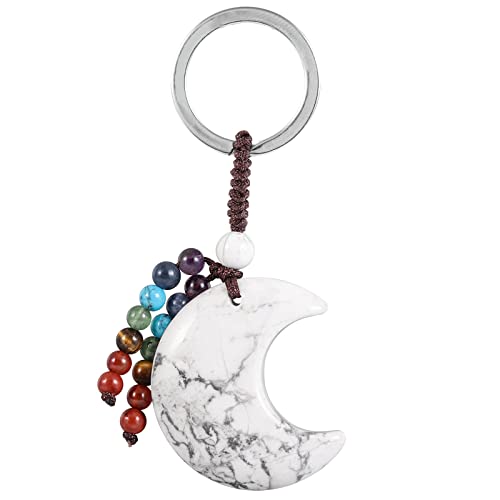Amogeeli White Howlite Turquoise Moon...