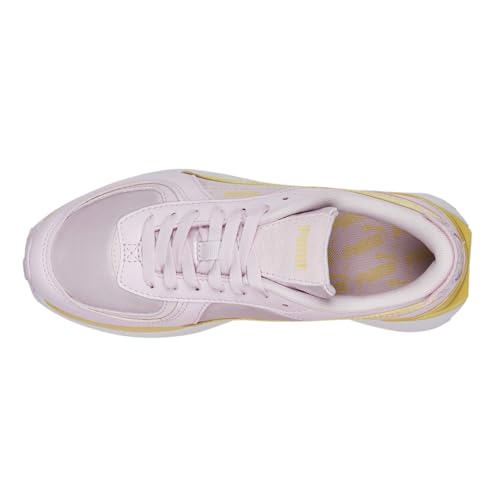 PUMA Womens Cruise Rider Nu Satin Lace Up Sneakers Shoes Casual - Pink, Yellow4
