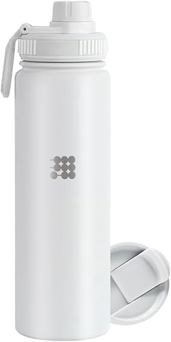 Miniatura 7 de Cubitt - Botella de agua deportiva aislada de 24 onzas, 2 tapas (tapa de café y tapa deportiva de boca ancha), acero inoxidable, doble pared. Fría