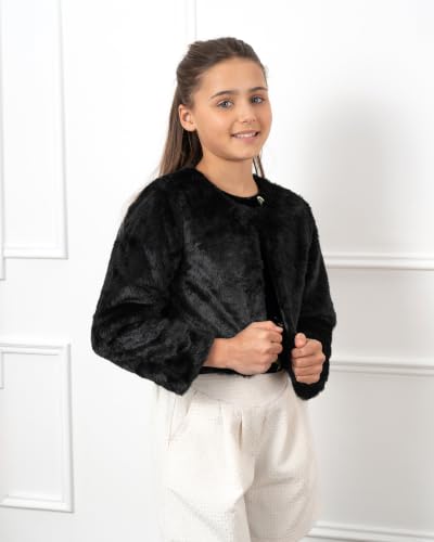 Image of BOLEROSE Girls Faux Fur Bolero Jacket