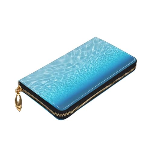 Portefeuille en cuir de qualité supérieure avec fermeture éclair intégrale et RFID