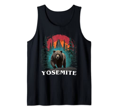 Linda camisa Yosemite Bear Sequoia American National Park Camiseta sin Mangas
