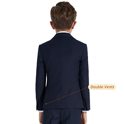 Image of Plavict Boys' Suits Slim Fit 5 Piece, Adjustable Waist, Boys Formal Set