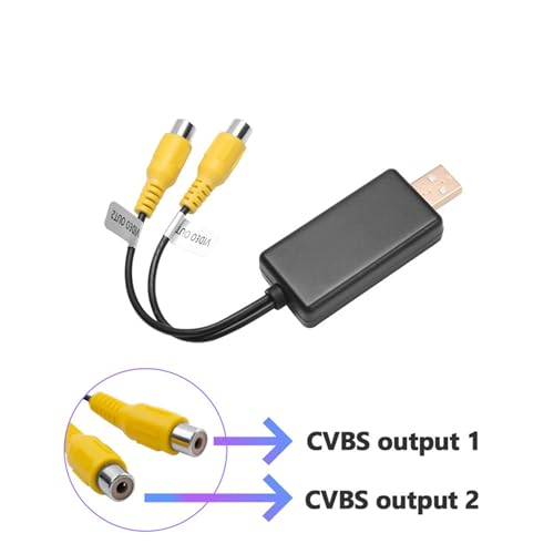 Cable de salida de video USB a CVBS interfaz RCA para monitor de radio Android 10 uds 5