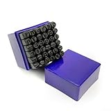 36-teiliges Stahl-Alphabet-Stempel-Set für den Einsatz auf Metall, Leder, Holz, Kupfer, Silber, Basteln (2,5 mm)