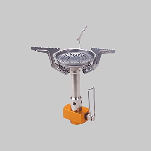 AXUYU Mini estufas de gas propano para camping, resistentes al viento, quemador de chorro, estufa de mochilero, ultraligera, plegable, equipo de cocina al aire libre, ideal para senderismo, montañismo