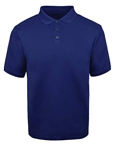 Victory Outfitters Men's Short Sleeve 3-Button Plackett Performance Polo Shirt